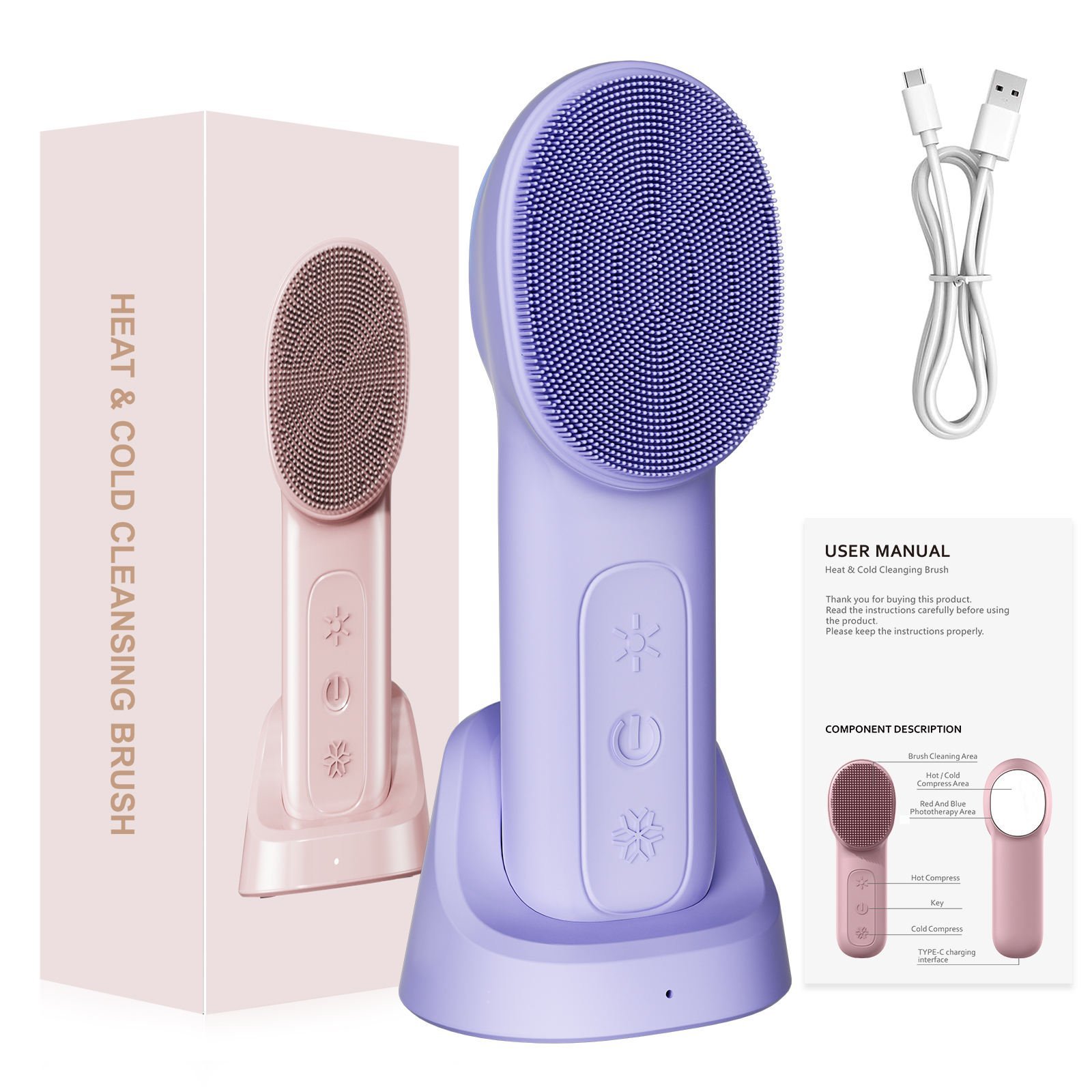 Hfb23d4d128134642a4163a95b9673be77.jpg Electric Facial Cleansing Brush - Image 1